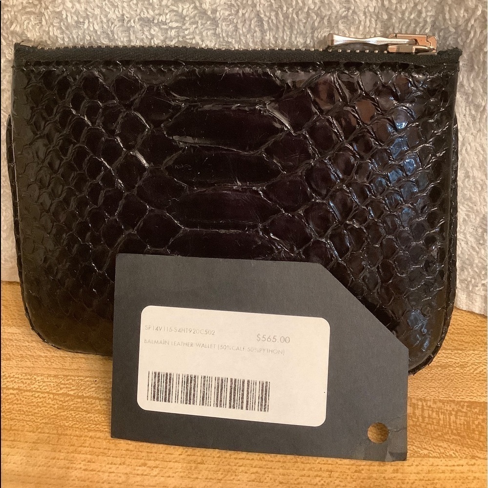 Balmain Leather Calf / Python Coin Wallet​​​​​​​​